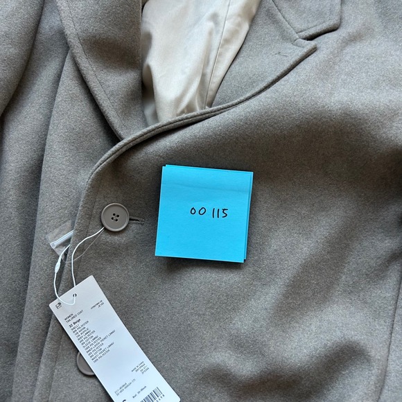 NWT Uniqlo U Lemaire Women's Tailored Coat FW22 Beige Wool Blend S Oversized - Picture 14 of 14
